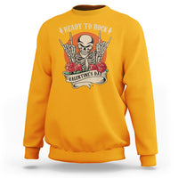 Skeleton Ready To Rock Valentine's Day Sweatshirt - Wonder Print Shop