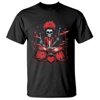 Valentine's Day T Shirt Cool Skeleton Drummer Rock Lover - Wonder Print Shop