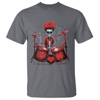 Valentine's Day T Shirt Cool Skeleton Drummer Rock Lover - Wonder Print Shop
