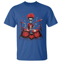 Valentine's Day T Shirt Cool Skeleton Drummer Rock Lover - Wonder Print Shop