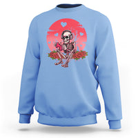 Anti Valentine's Day Sweatshirt Skeleton Gamer Video Game - Wonder Print Shop