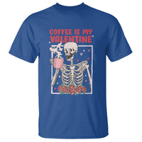 Valentine's Day T Shirt Coffee Is My Valentine Funny Skeleton - Wonder Print Shop