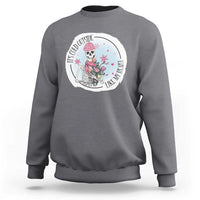 Anti Valentine Sweatshirt It's Cold Outside Like My Heart Skeleton Single Day - Wonder Print Shop