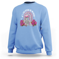 Anti Valentine's Day Sweatshirt It's Cold Outside Like My Heart Skeleton - Wonder Print Shop