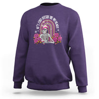 Anti Valentine's Day Sweatshirt It's Cold Outside Like My Heart Skeleton - Wonder Print Shop