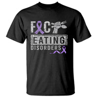 Anorexia Awareness T Shirt FxxK Eating Disorders Purple Ribbon - Wonder Print Shop