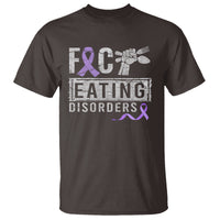 Anorexia Awareness T Shirt FxxK Eating Disorders Purple Ribbon - Wonder Print Shop