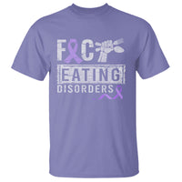 Anorexia Awareness T Shirt FxxK Eating Disorders Purple Ribbon - Wonder Print Shop