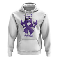FxxK Anorexia Eating Disorder Purple Ribbon Mental Health Awareness Hoodie - Wonder Print Shop