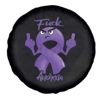 FxxK Anorexia Eating Disorder Purple Ribbon Mental Health Awareness Spare Tire Cover