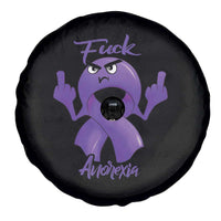 FxxK Anorexia Eating Disorder Purple Ribbon Mental Health Awareness Spare Tire Cover