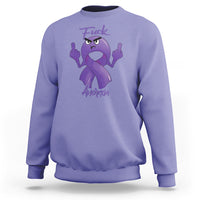FxxK Anorexia Eating Disorder Purple Ribbon Mental Health Awareness Sweatshirt - Wonder Print Shop