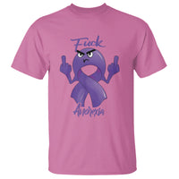 FxxK Anorexia Eating Disorder Purple Ribbon Mental Health Awareness T Shirt - Wonder Print Shop
