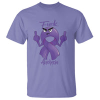 FxxK Anorexia Eating Disorder Purple Ribbon Mental Health Awareness T Shirt - Wonder Print Shop