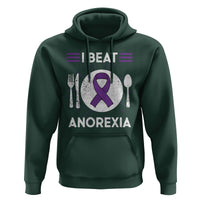 I Beat Anorexia Purple Ribbon Eating Disorder Hoodie - Wonder Print Shop
