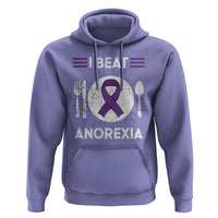I Beat Anorexia Purple Ribbon Eating Disorder Hoodie - Wonder Print Shop