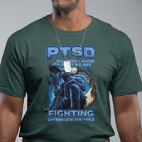 PTSD T Shirt You Never Know What We Are Fighting Underneath The Smile Veteran - Wonder Print Shop