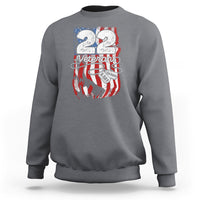 PTSD Sweatshirt 22 Veterans A Day Veteran Suicide Awareness - Wonder Print Shop