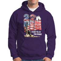 Veteran Suicide Awareness Hoodie 22 Veterans A Day Too Many PTSD - Wonder Print Shop