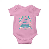 I'm A Mom And A Therapist Baby Onesie Nothing Scares Me