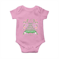 I'm A Mom And A Therapist Nothing Scares Me Baby Onesie
