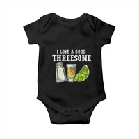 Funny Bartender Baby Onesie I Love Good Threesom Salt Lime Tequila