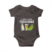 Funny Bartender Baby Onesie I Love Good Threesom Salt Lime Tequila