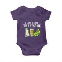 Funny Bartender Baby Onesie I Love Good Threesom Salt Lime Tequila