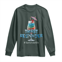 Funny Bartender Long Sleeve Shirt Thirst Responder Mixologists