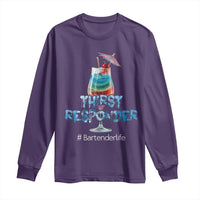 Funny Bartender Long Sleeve Shirt Thirst Responder Mixologists