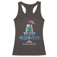 Funny Bartender Racerback Tank Top Thirst Responder Mixologists