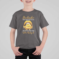 Bartender T Shirt For Kid Knows More Than She Says