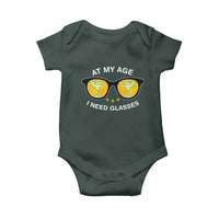 Funny Drinking At My Age I Need Glasses Baby Onesie