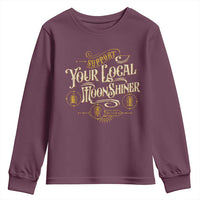 Moonshine Youth Sweatshirt Support Your Local Moonshiner Drinking