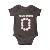 Funny Drinking Baby Onesie 0 Days Sober