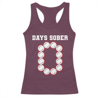 Funny Drinking Racerback Tank Top 0 Days Sober