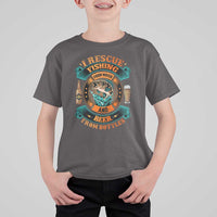 Funny Fishing Drinking T Shirt For Kid I Rescue Fish From Water And Beer From Bottles
