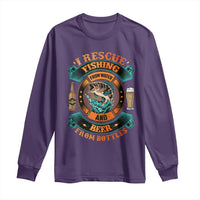 Funny Fishing Drinking Long Sleeve Shirt I Rescue Fish From Water And Beer From Bottles