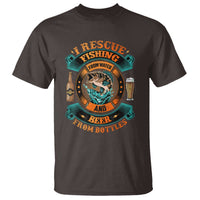 Funny Fishing Drinking T Shirt I Rescue Fish From Water And Beer From Bottles