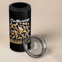Funny Beer Lover 50th Birthday 4 in 1 Can Cooler Tumbler I'm This Many Beers Old