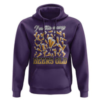 Funny Beer Lover 50th Birthday Hoodie I'm This Many Beers Old