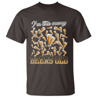 Funny Beer Lover 50th Birthday T Shirt I'm This Many Beers Old