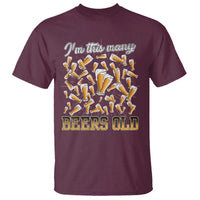 Funny Beer Lover 50th Birthday T Shirt I'm This Many Beers Old