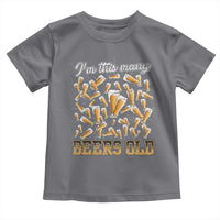 Funny Beer Lover 50th Birthday Toddler T Shirt I'm This Many Beers Old