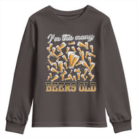 Funny Beer Lover 50th Birthday Youth Sweatshirt I'm This Many Beers Old