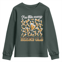 Funny Beer Lover 50th Birthday Youth Sweatshirt I'm This Many Beers Old