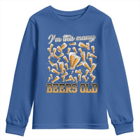 Funny Beer Lover 50th Birthday Youth Sweatshirt I'm This Many Beers Old