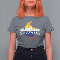 Colombian Pride T Shirt For Women Colombia Est. 1810 - Wonder Print Shop