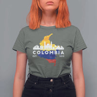 Colombian Pride T Shirt For Women Colombia Est. 1810 - Wonder Print Shop