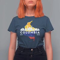 Colombian Pride T Shirt For Women Colombia Est. 1810 - Wonder Print Shop